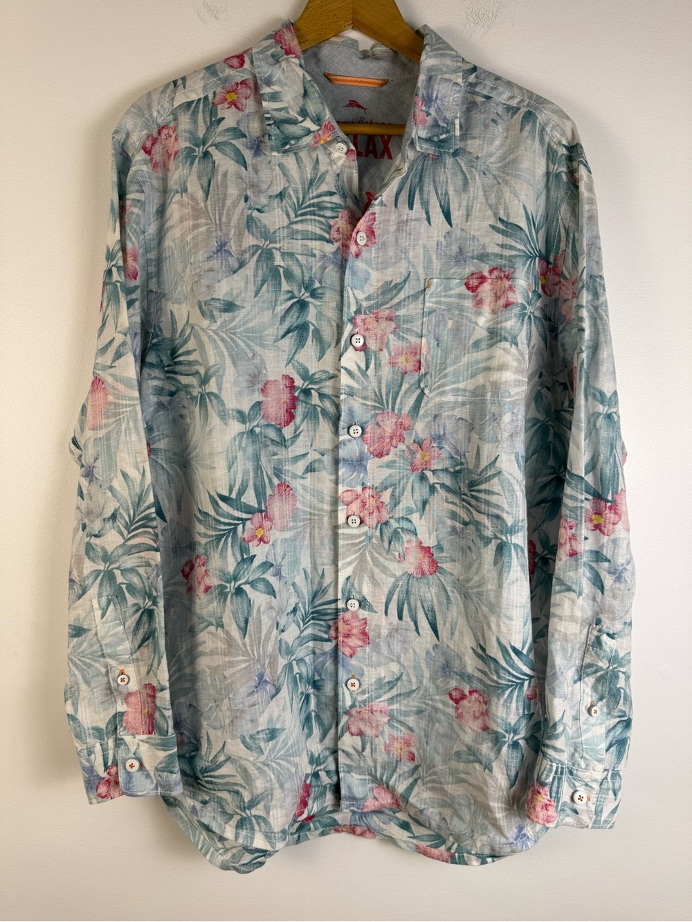 Tommy Bahama Light Blue Tropical Floral Button-Down Shirt